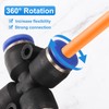 sourcing map 10pcs Inline Manifold Union Fitting 10mm(25/64") OD 4