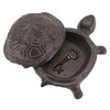 SUYAUU Spare Key Hider Turtle Shape, Brown Cast Iron Turtle