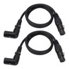 2PCS Microphone Extension Cables 3 Pin XLR Male to Female
