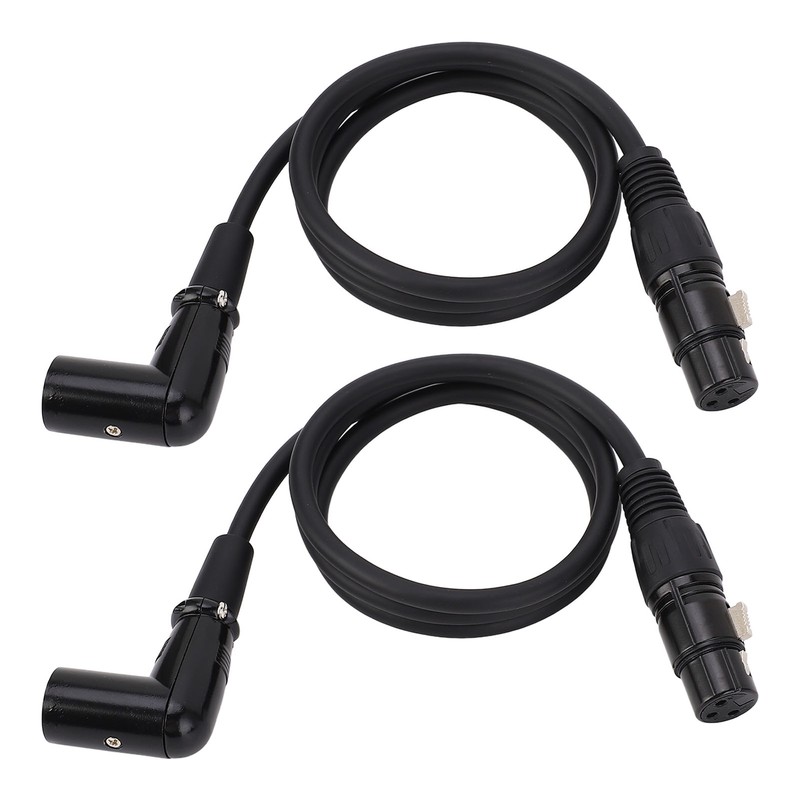 2PCS Microphone Extension Cables 3 Pin XLR Male to Female