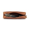 Londo Genuine Leather Zipper Pen, Pencil & Cosmetic Case (Camel)