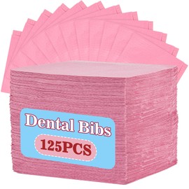 MAQIHAN MAQIHAN 125 Dental Bibs Disposable - Disposable Dental Bibs Dentist Tattoo Bibs Pink Dental Bibs for Nails Towels Tattoo Table Covers Dental Pads Mats Paper Sheets Lash Supplies