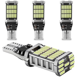 4PCS 921 LED Reverse Light Bulb,6500K Super Bright T15 T10 4014 45SMD LED Reverse Lights,Canbus Error Free 360° Lighting Brake Turn Signal,Universal Backup Lights for Cars Trucks SUVs RVs (Ice Blue)