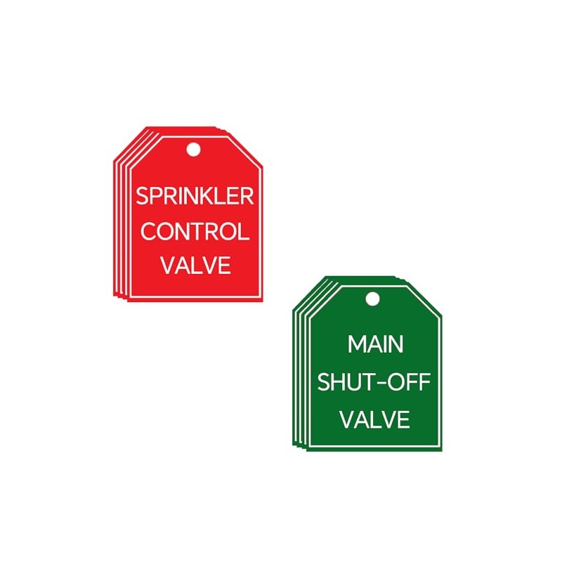 20 Pcs Main Shut Off Valve Tags Sprinkler Control Valve