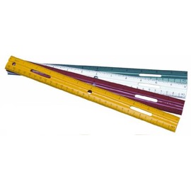 Charles Leonard Plastic Ruler with Raised Calibration Lines, 12 Inches, Assorted Colors (9 Each Green/Red/Yellow/White), 36-Pack (77412)
