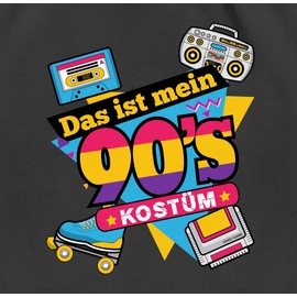 Shirtracer - Gym Bag Backpack – Carnival & Fancy Dress – Bags – This is My 90s Costume, 01 black