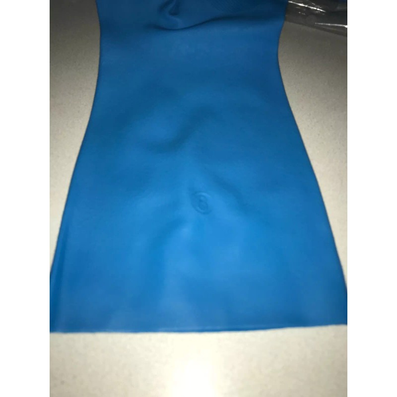 MARIGOLD DOZEN Marigold Industrial 12" Blue Rubber Gloves 317F Size