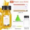 OBKJJ 80pcs 8oz Plastic Juice Bottles, Juice Bottle with Caps