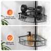 Peyulia 4-Tier Rustproof Corner Shower Caddy with Tension Pole, 42-115