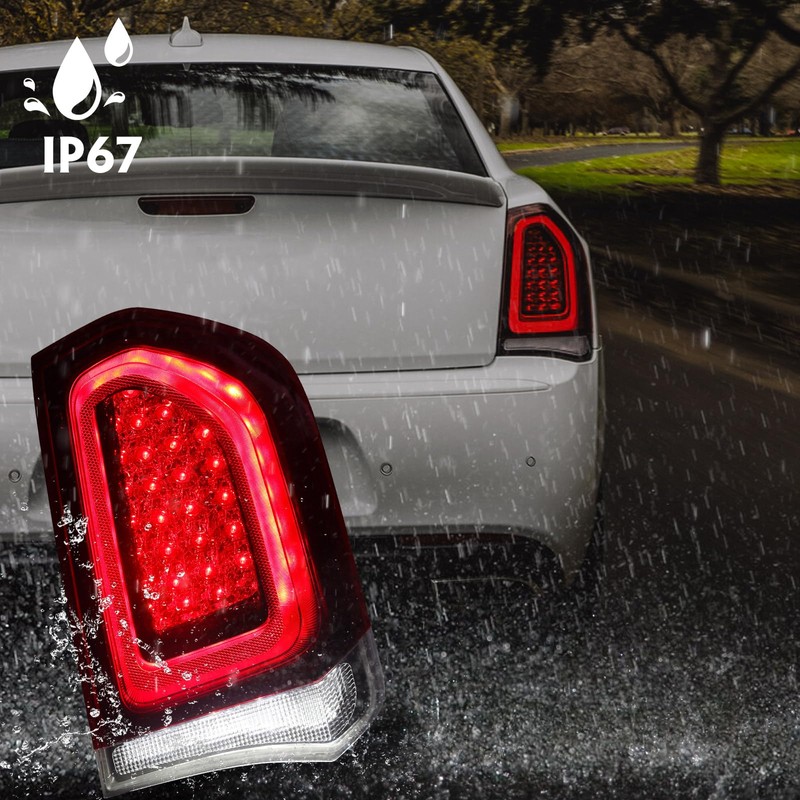 FIONE Full LED Tail Lights Compatible with Chrysler 300C/300 2015-2023Sedan