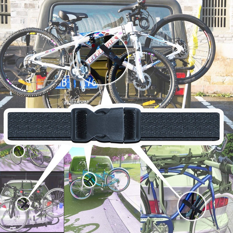 Woyeainy 3 Pack Adjustable with Buckles Bike Rack Straps Bicycle