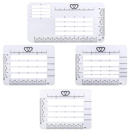 Envelope and Address Stencil Ruler Guide and Template for Writing, Calligraphy, Recipe Cards, Wedding Invitations, Thank You Notes, Baby Shower Invitations, Holiday Cards and DIY Labels- 4Pcs 4 Style