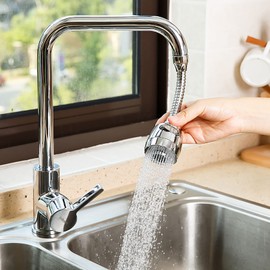 yufana 2 PCS Wasserhahn Verlängerung, Wasserhahnbelüfter, 360° Drehbar Luftsprudler Wasserhah, Wasserhahn Schlauch, Flexibler Wassersparender, für Wasserhähne und Duschen in den Meisten Küchen(2 Modi)