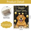 Happy New Year Garden Flag 28x40 Inch Double Sided Burlap