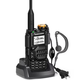 QUANSHENG UVK5 AM/FM/DTMF walkie Talkie 200 Channel Type-C Charging Three Frequency Receiving walkie Talkie NOAA Weather Forecast, with Flash VOX Replication Frequency LCD Display