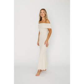Monroe Maxi Dress in Ivory - Bump Friendly - Size: X-Small