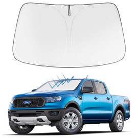 Proadsy - Parasol plegable para parabrisas delantero 2024, ajuste personalizado, 2024, 2023, 2022, 2021, 2020, 2019, Ford Ranger, XL, XLT, accesorios Lariat
