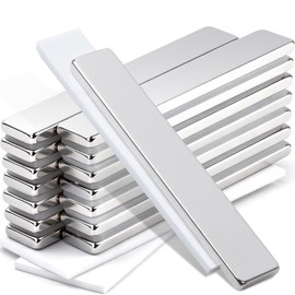 MAGXCENE 16pcs 60x10x3mm Super Strong Magnet Neodymium Magnet Rectangle Magnet with Double Sided Tape Square Neodymium Magnet Super Strong Stick Magnet for DIY Construction and Office Tool Storage and