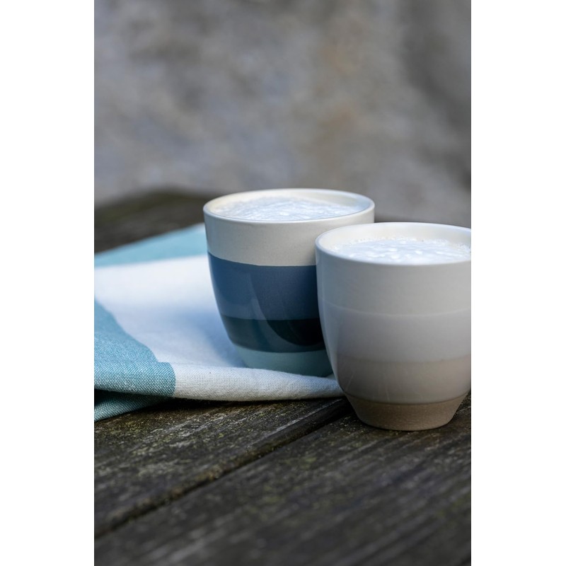 Tranquillo Set of 2 Stripes Cups for Tea, Coffee and