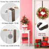 Wreath Hanger,Adjustable Length 14.9-25 Inch Metal Door Hanger,Wreath Hanger for