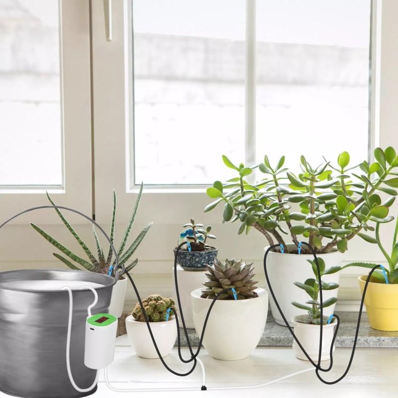 iMounTEK Rechargeable Automatic Watering Irrigation System With Timer Pump For