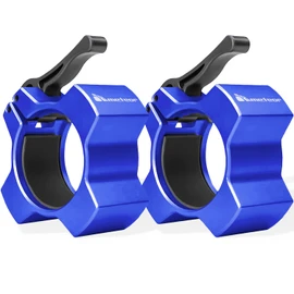 Meteor Essential Olympic Quick-Release Barbell Collars, Aluminium Collar, Barbell Clamp, Barbell Clips for 50mm Barbell Sleeves