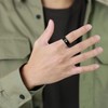 Titanium Stainless Steel Anxiety Ring Cross Rotating Ring Stress Relieving