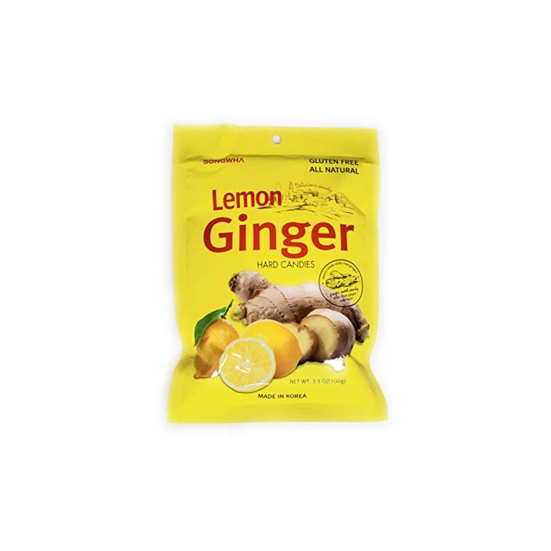 Songwha Lemon Ginger Hard Candies, 3.5 Ounce (3 Pack of