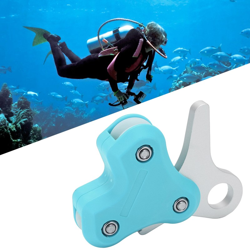 Aluminum Alloy Pulley Scuba Free Diving Buoy Metal Rope Retractor