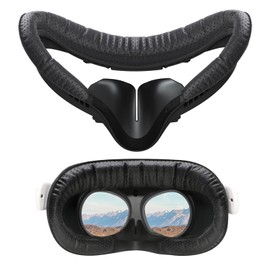 VR Face Pad for Oculus Quest 2,Facial Interface & Face Cover Pad Replacement Compatible with Meta Quest 2 Breathable Holes Leather Protective VR Cushion Accessories