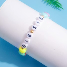 Sister Bracelets Beaded Bracelet for Teen Girls Preppy Rainbow Bracelets Y2K Bracelets Gifts for Birthday Holiday