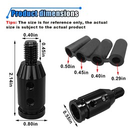 LHDOS Universal Car Gear Shift Knob Adapter, M10x1.5 Aluminum Alloy Gear Stick Connector Car Shifter Adapter, Gear Shift Adapter Shifter Knob Boot Retainer for Non-Threaded Manual Shifters (Black)