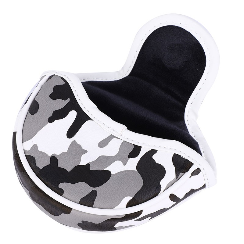 PU Leather Camouflage Semicircular Waterproof Magnetic Buckle Golf Putter Head