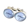 Golf Ball Silver Cufflinks