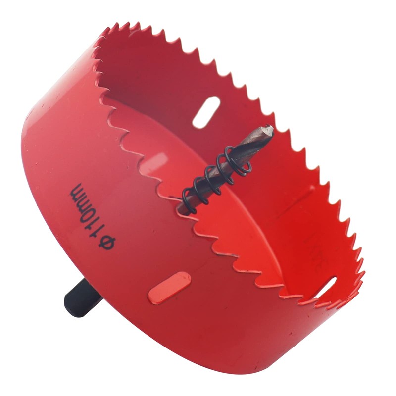 Sipery 110mm/4.33 Inch Hole Saw Bi-Metal Saw Drilling Tool with