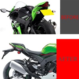 License Plate Holder Rear Fender Eliminator Tail Tidy LED Indicator Turn Signal Blinker Kit Compatible with Ninja ZX-10R ZX10R ZX-10RR ZX10RR 2016-2024 (Smoke)