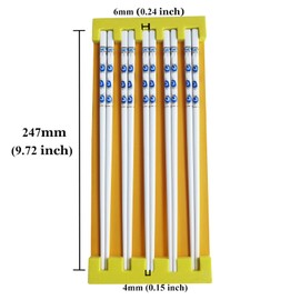 Decohomeforu 10 Pairs Ceramic Chopsticks With Feather Patterns, 9.72 inch High-grade Chinese Bone Porcelain Chopsticks with Delicate Box, Easy to Clean, Dishwasher Safe & Microwave Safe Chopsticks