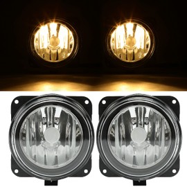 ECOTRIC Fog Lights Compatible with 2000-2004 Ford F-150 F150 Harley Davidson Clear Bumper Lamps Pair Left Right Bulbs