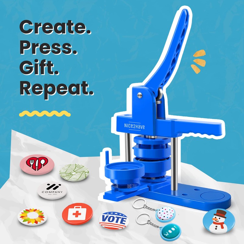 Button Maker Machine – Multiple Size Molds– Pin Maker Machine