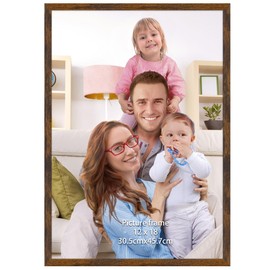 Giftgarden 12x18 Picture Frame Rustic Brown, 12 by 18 Thin Poster Photo Frame for Gallery Wall Display, Single