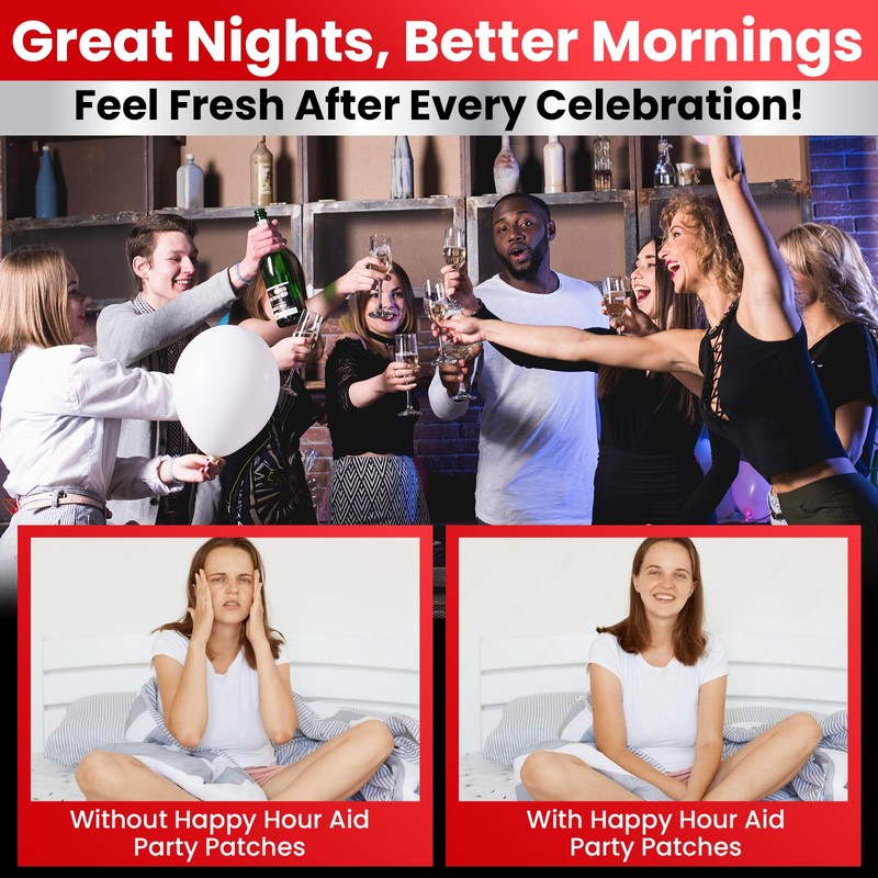 Sneaky Booze Happy Hour Aid Patches Party Hydration Drinking Recovery