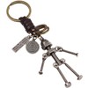 White Fang AZ293 Keyring, Keychain, Leather, Robot, Screw, Retro, Charm,