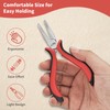 HOUSERAN Bent Nose Pliers 5"-5 Pack Bent Nose Pliers for