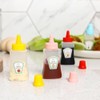 Wentoenapp 2Pcs Mini Ketchup Bottle, Condiment Squeeze Bottles Empty, Plastic