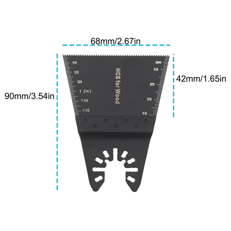 Briny River 3Pcs 90x68mm Multitool Oscillating Saw Blades for Cutting