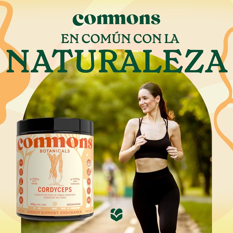 Commons Hongos Adaptógenos - Hongo Cordyceps - Extracto Puro en