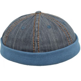 Lakota Docker Hat, Pure Cotton, Stone-Washed Look, One Size Adjustable, Summer/Winter, Denim blue
