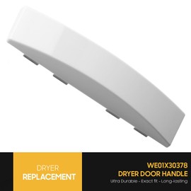 Seentech WE01X30378 Dryer Door Handle – White Replacement Pull Handle for Front Load Units – Compatible with GUD27ESSMWW, GUD27ESSM1WW – Replaces WE01X25878, AP6983534, PS12743305