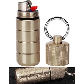 Waterproof Lighter Case Cover Holder for BIC Regular Lighters Sleeve Type J6 Outdoor Survival Multipurpose Seal Lighter Pouch (Desert Gold) for Hiking, Travel, Camping, and Emergency Preparedness