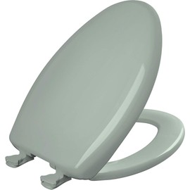 Bemis Classic Colors Slow Close Toilet Seat, Easy Clean Hinges and Durable Plastic Seat, Made in USA, Elongated, Seafoam